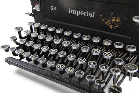 Closeup of Imperial Typewriter