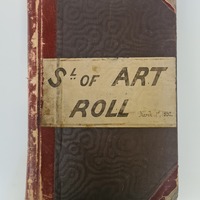 School of Art roll book, 1882 - cover